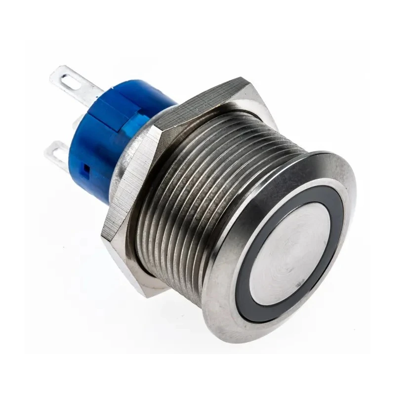 RS PRO Illuminated Push Button Switch, Momentary, Panel Mount, 22.2 mm Cutout, SPDT, Yellow LED, IP67, 250 V AC 3 175-9327