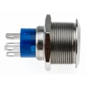 RS PRO Illuminated Push Button Switch, Momentary, Panel Mount, 22.2 mm Cutout, SPDT, Yellow LED, IP67, 250 V AC 3 175-9327