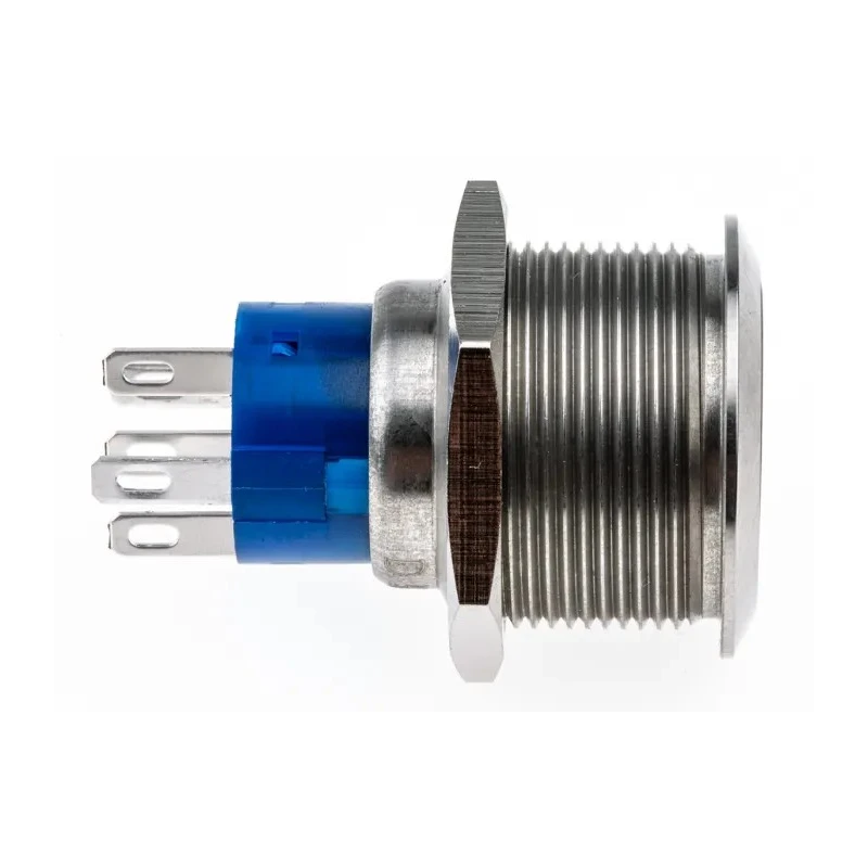 RS PRO Illuminated Push Button Switch, Momentary, Panel Mount, 22.2 mm Cutout, SPDT, Yellow LED, IP67, 250 V AC 3 175-9327
