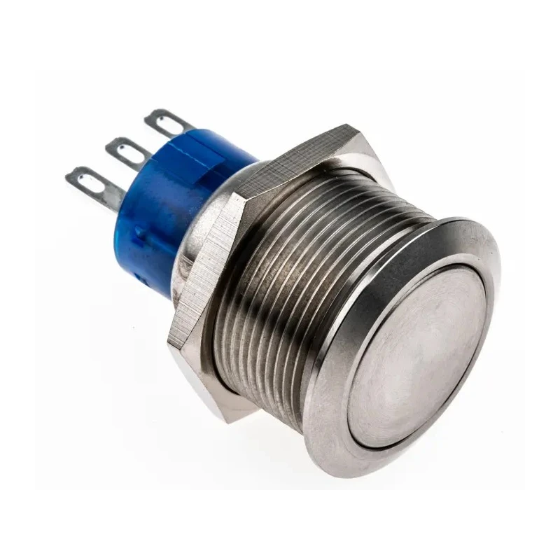 RS PRO Push Button Switch Momentary Panel Mount SPDT IP67 22.2 mm Cutout 250 V 3, 5A 175-9334