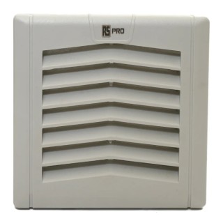 RS PRO Filter Fan, Square Configuration, 230V AC, 13W Power, 39 m³/h Filtered Air Flow, 48 m³/h Unimpeded Air Flow IP54