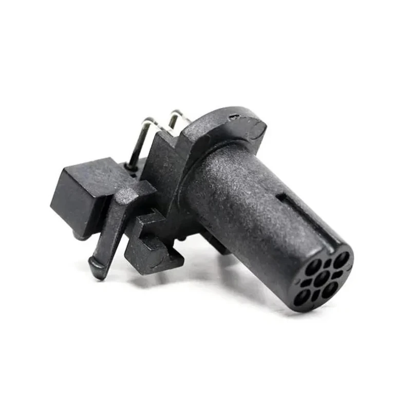 TE Connectivity Circular Connector 5 Contacts Panel Mount PCB M12 Socket Female IP68 125V 4A Right Angle T4145015051-001