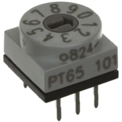 Hartmann Rotary Coded DIP Switch , Slotted Head Rotary Encoder, 150mA @ 24Vdc, Flux Sealed, Gold Plated Contacts PT65102