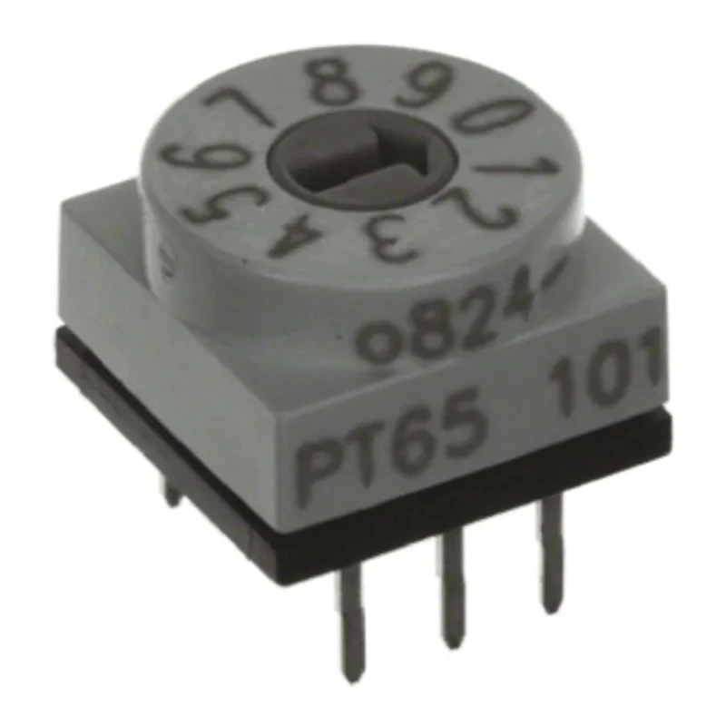 Hartmann Rotary Coded DIP Switch , Slotted Head Rotary Encoder, 150mA @ 24Vdc, Flux Sealed, Gold Plated Contacts PT65102