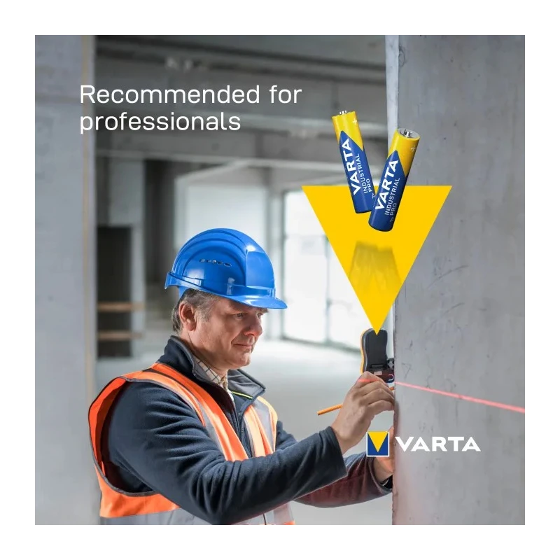 Varta Industrial Pro Alkaline AAA Battery 1.5 V, 1.25Ah Capacity, LR03 IEC Code, 10 Pack 4008496356652