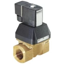 Burkert 2 Port Normally Closed Solenoid Valve, Stainless Steel Nickel Plated Brass Body, 110V ac, 10 bar, IP65 221620
