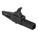 Staubli Black Crocodile Clip 32A Brass Contact Insulated Nylon 20mm Jaw Opening 66.9755-21