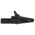 Staubli Black Crocodile Clip 32A Brass Contact Insulated Nylon 20mm Jaw Opening 66.9755-21