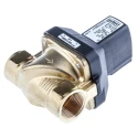 Burkert 2-Port Normally Closed Solenoid Valve DN 10 to 65 mm, Nickel Plated Brass, 110V AC, IP65, Series 221 Model 221632
