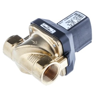 Burkert 2-Port Normally Closed Solenoid Valve DN 10 to 65 mm, Nickel Plated Brass, 110V AC, IP65, Series 221 Model 221632