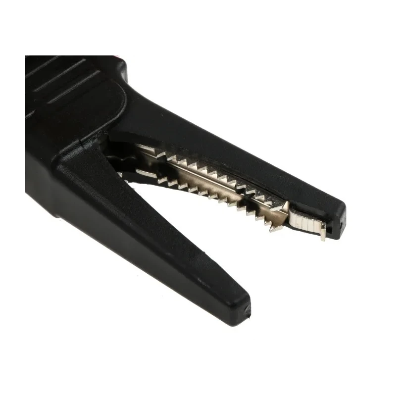Staubli Black Crocodile Clip 32A Brass Contact Insulated Nylon 20mm Jaw Opening 66.9755-21