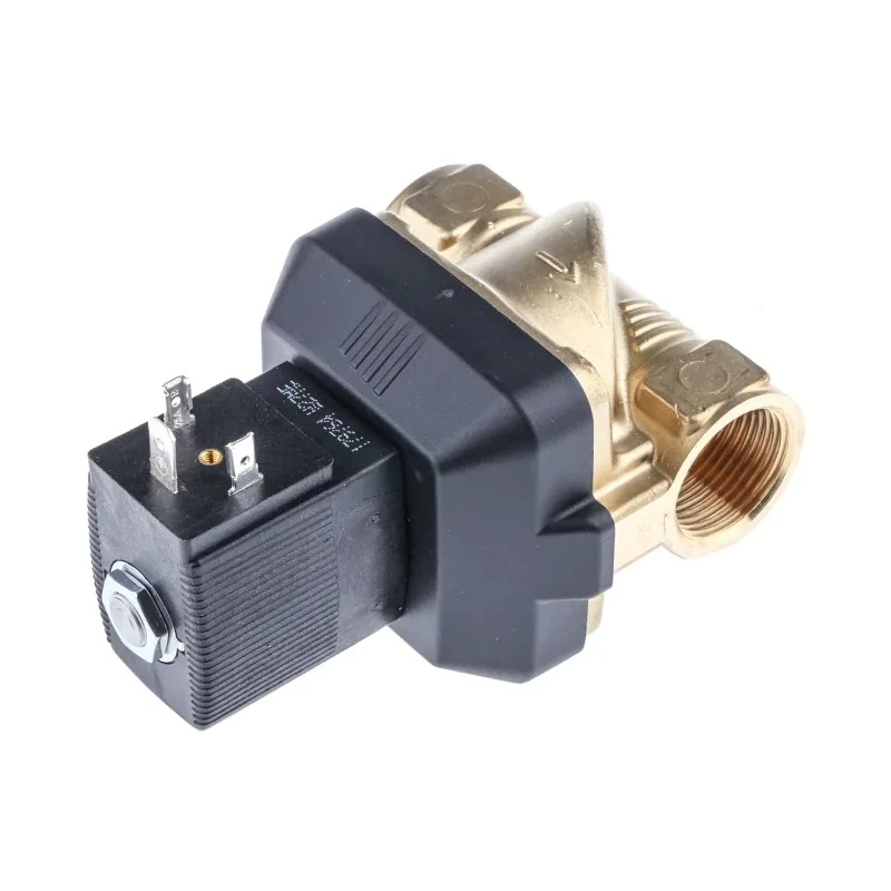 Burkert 2-Port Normally Closed Solenoid Valve DN 10 to 65 mm, Nickel Plated Brass, 110V AC, IP65, Series 221 Model 221632