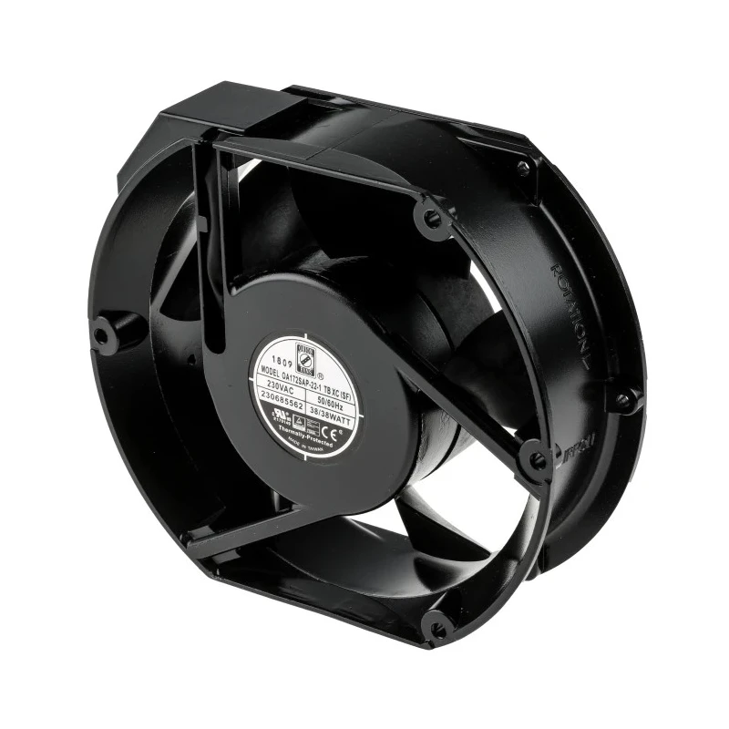 RS PRO AC Axial Fan 230V AC 38W 497.8 m³/h Airflow 3400 RPM Ball Bearing IP55 150x172x55 mm IP55
