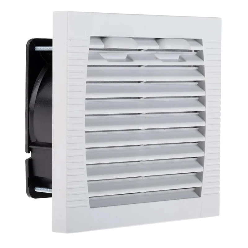 RS PRO 230V AC Filter Fan 15W, 113.8 m³/h Filtered Air Flow, 180.1 m³/h Unimpeded, IP55 IP54, 156 mm x 156 mm, Ball 175-9803