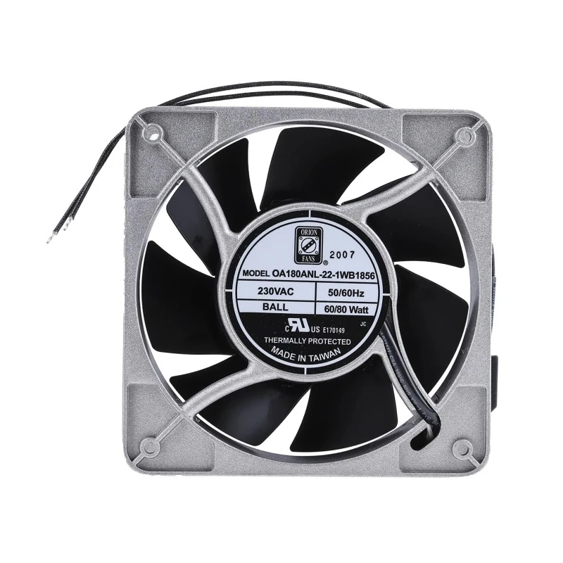 RS PRO Axial Fan, 230V AC, 80W Power, 679.6 m³/h Airflow, IP56 Rated, Ball Bearing, 180x180x65 mm IP56