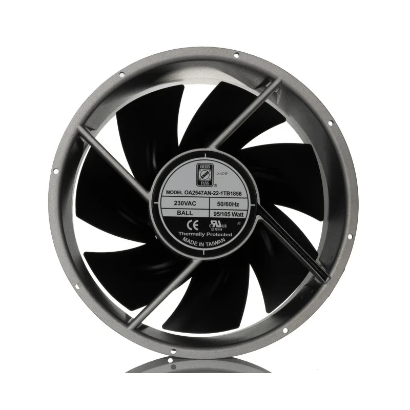 RS PRO AC Axial Fan, 230V ac, 105W Power, 1699 m³/h, 254mm Frame Size, IP56 Protection, Ball Bearing IP56