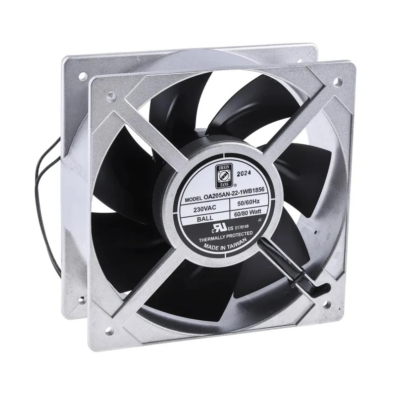 RS PRO AC Axial Fan, 230V AC, 80 W, 1002.4 m³/h Airflow, IP56, 205x205x72 mm, Ball Bearing, Model IP56