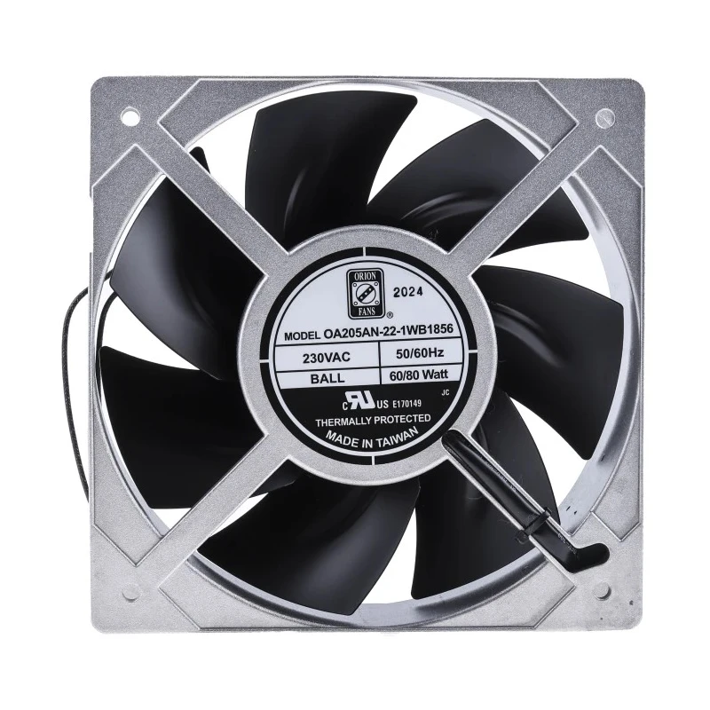 RS PRO AC Axial Fan, 230V AC, 80 W, 1002.4 m³/h Airflow, IP56, 205x205x72 mm, Ball Bearing, Model IP56