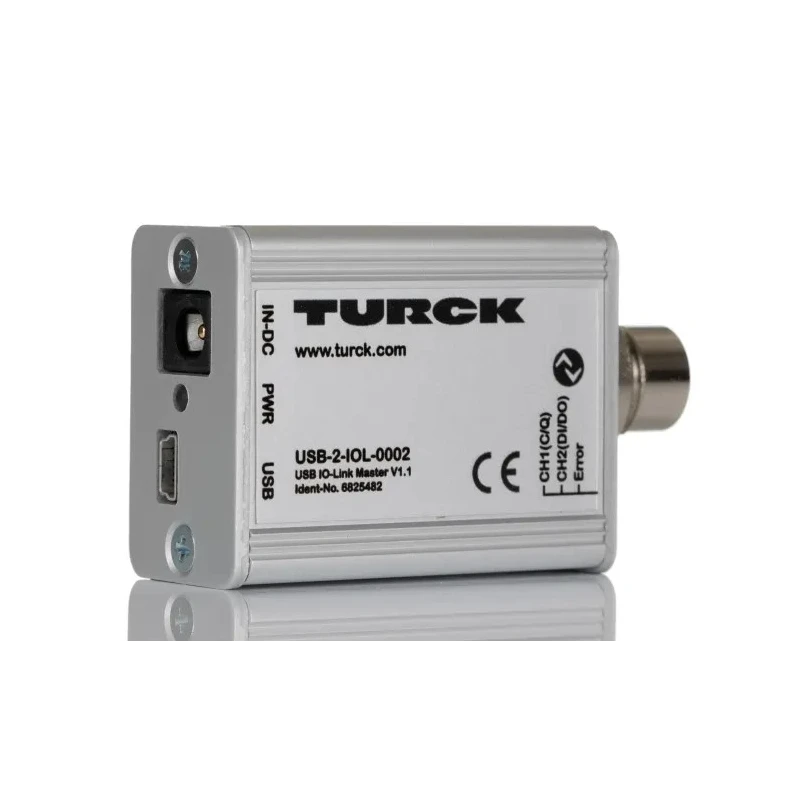Turck PLC I/O Module IO-Link Module USB-2-IOL-0002, Compact, LED Indicator, M12 Connection Port