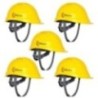 Robustt X Shree JEE Safety Helmet Executive Ratchet Type Adjustment With Sweat Band, Yellow (Pack of 5)