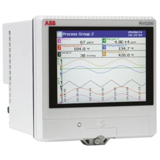 ABB RVG200 1-Channel Paperless Chart Recorder Current, Millivolt, Resistance, Temperature, Voltage RVG200A6A6Y0Y0A