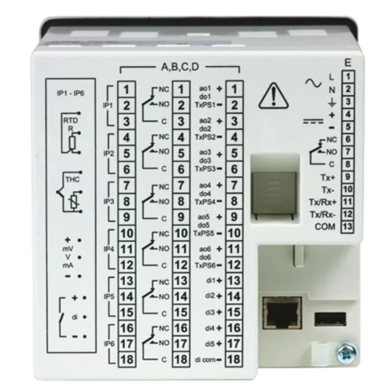 ABB RVG200 1-Channel Paperless Chart Recorder Current, Millivolt, Resistance, Temperature, Voltage RVG200A6A6Y0Y0A
