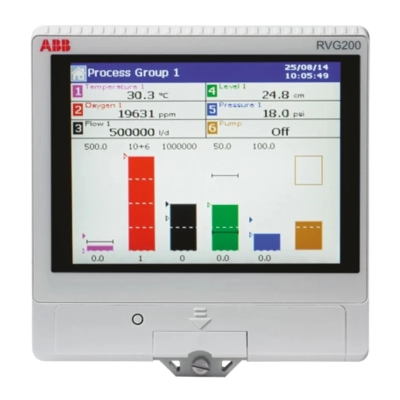 ABB RVG200 1-Channel Paperless Chart Recorder Current, Millivolt, Resistance, Temperature, Voltage RVG200A6A6Y0Y0A