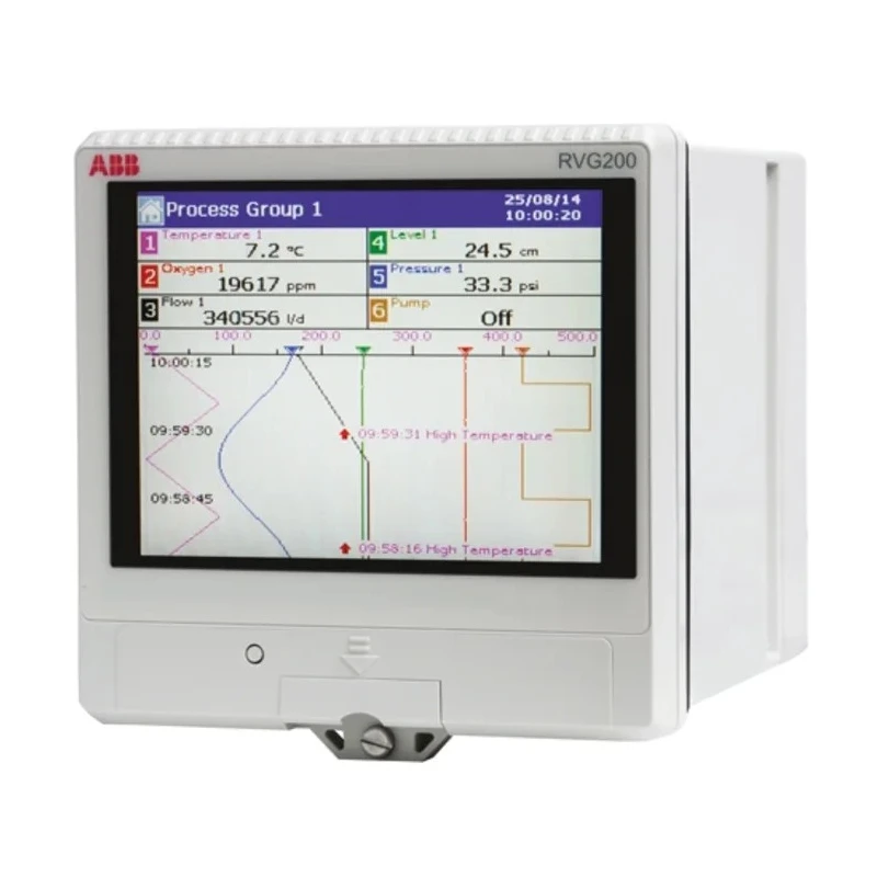 ABB RVG200 1-Channel Paperless Chart Recorder Current, Millivolt, Resistance, Temperature, Voltage RVG200A6A6Y0Y0A