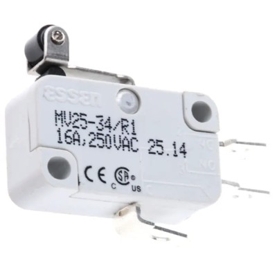 RS Pro Short Roller Lever Micro Switch Quick Connect Terminal 16A 250V AC SPCO 804-6228