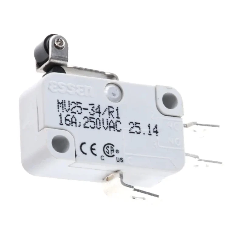 RS Pro Short Roller Lever Micro Switch Quick Connect Terminal 16A 250V AC SPCO 804-6228