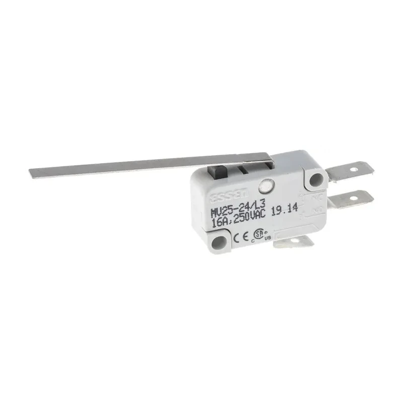 RS Pro Long Straight Lever Micro Switch Quick Connect Terminal 16A 250V ac SPCO 804-6256