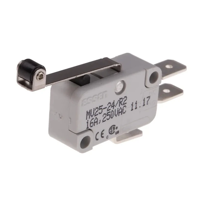 RS PRO Long Roller Lever Micro Switch Quick Connect Terminal 16A 250V AC SPDT 804-6259