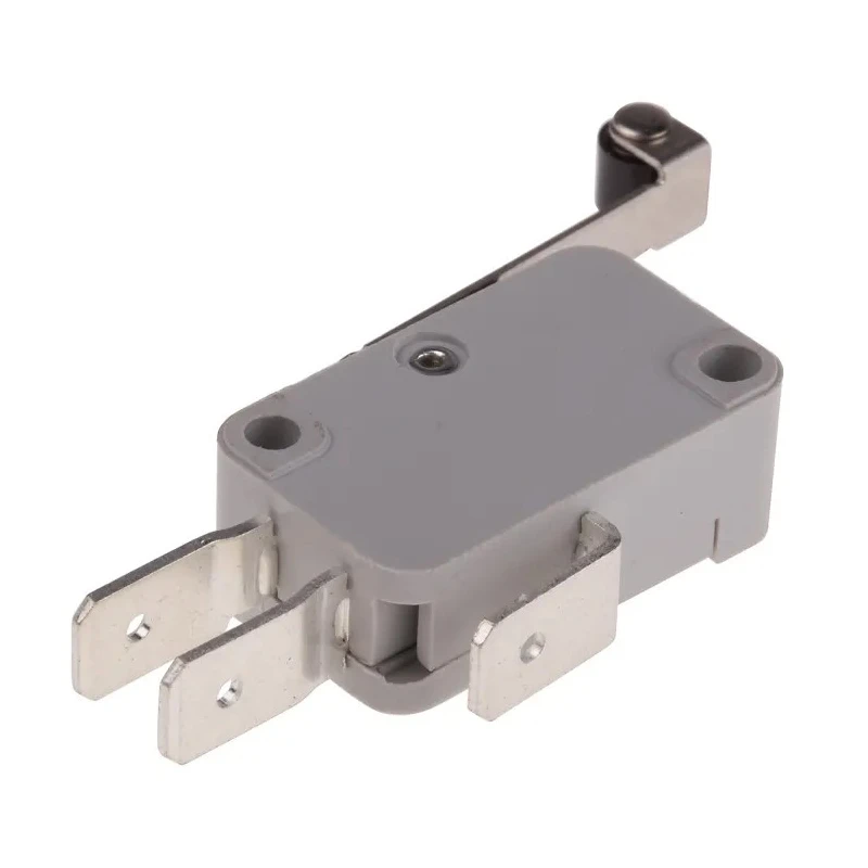 RS PRO Long Roller Lever Micro Switch Quick Connect Terminal 16A 250V AC SPDT 804-6259