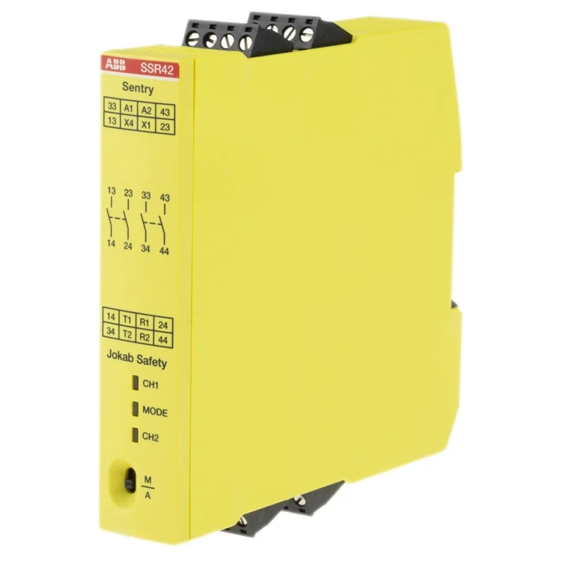 ABB Jokab SSR42 Safety Relay 24V DC Coil Voltage 4 Safety Contacts Multi-Reset Screw Terminal Germany SSR42