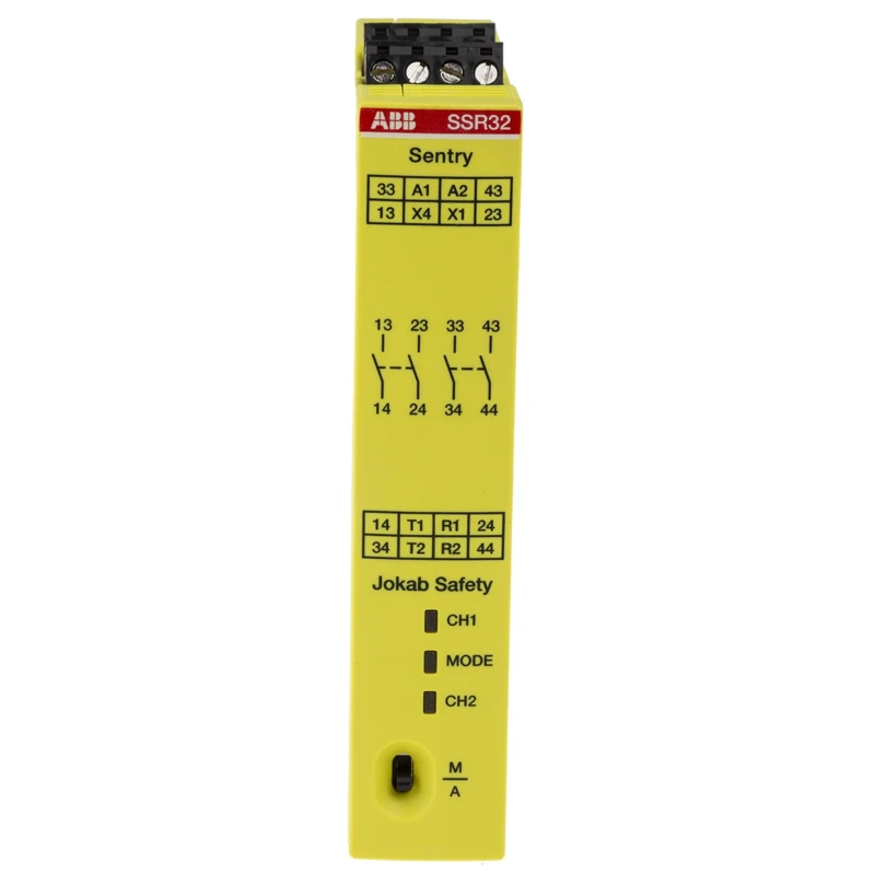 ABB Jokab 24V DC Safety Relay 4 Safety Contacts Multi-Reset SSR32 2TLA010052R0400
