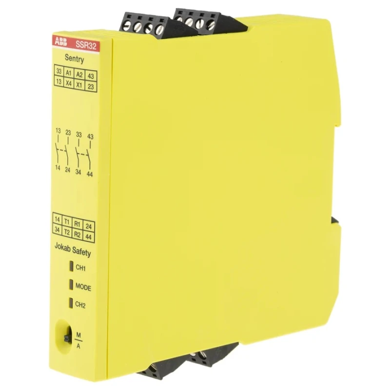 ABB Jokab 24V DC Safety Relay 4 Safety Contacts Multi-Reset SSR32 2TLA010052R0400