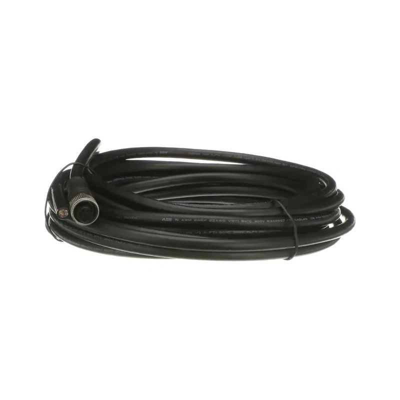 ABB Jokab Sensor Actuator Cable 6 m PVC Black Jacket Female 8 Way M12 Connector to Unterminated Free 2TLA020056R3000 M12-C63