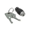 EAO IP65 Rated 2A 2-Way Momentary Key Switch, Round Bezel, Solder Terminals,