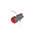 EAO Illuminated Push Button Black Switch for Use with Series 51 Switch 51-131.0252