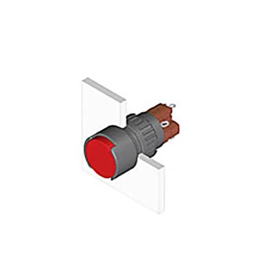EAO Illuminated Push Button Black Switch for Use with Series 51 Switch 51-131.0252