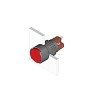 EAO Illuminated Push Button Black Switch for Use with Series 51 Switch 51-131.0252