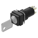 EAO IP65 Keylock Switch, 1 NO/1 NC Contact, 5A, 24V DC/250V AC, 2 Positions, Latching Operation IP65 IP65