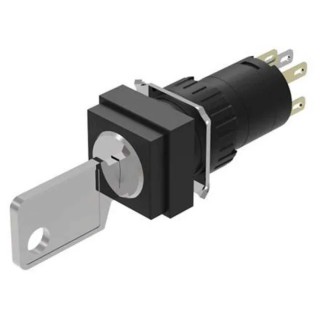 EAO IP65 Keylock Switch, 1 NO/1 NC Contact, 5A, 24V DC/250V AC, 2 Positions, Latching Operation IP65 IP65