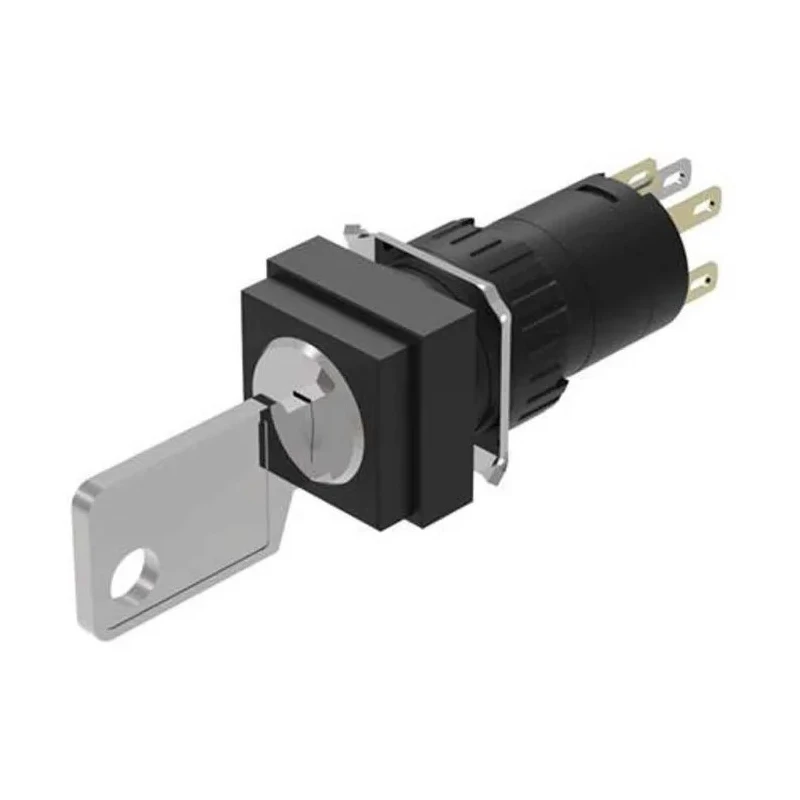 EAO IP65 Keylock Switch, 1 NO/1 NC Contact, 5A, 24V DC/250V AC, 2 Positions, Latching Operation IP65 IP65