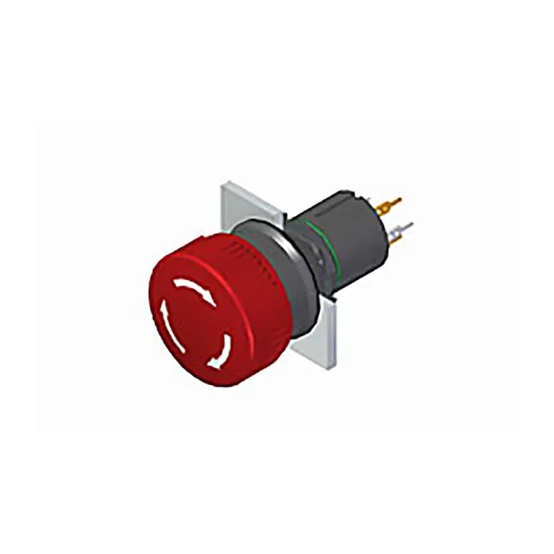 EAO 51 Series Emergency Stop Push Button Panel Mount with 16.2 mm Cutout, 1 NO/1 NC Contacts, IP65 Rating IP65