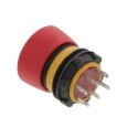 EAO 84 Series Twist Release Illuminated Emergency Stop Push Button, Panel Mount, 22 mm Cutout Diameter, 2 NC 84-5041.2B20