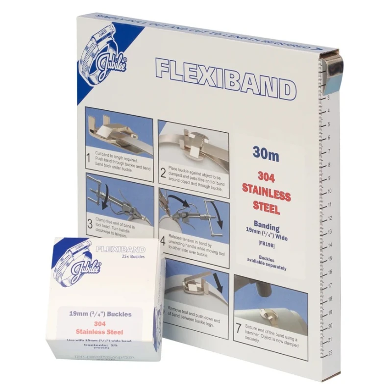 Jubilee Stainless Steel Flexiband Hose Clip 19mm FB19H