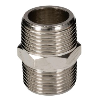 RS PRO Brass Pipe Fitting Straight Nipple 1 In BSPT Male to Male British Standard Parallel Thread 176-0984
