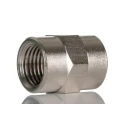 RS PRO Brass Threaded Female BSP Pipe Fitting 1/4 in, Nickel-Plated, Max Operating Temperature 300°C 176-1036