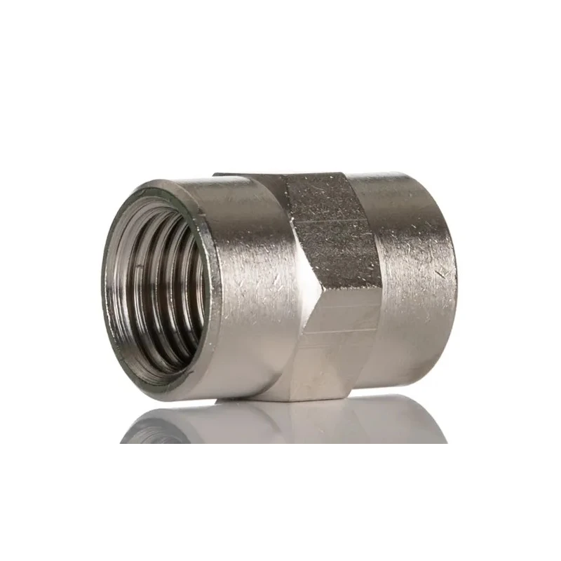 RS PRO Brass Threaded Female BSP Pipe Fitting 1/4 in, Nickel-Plated, Max Operating Temperature 300°C 176-1036
